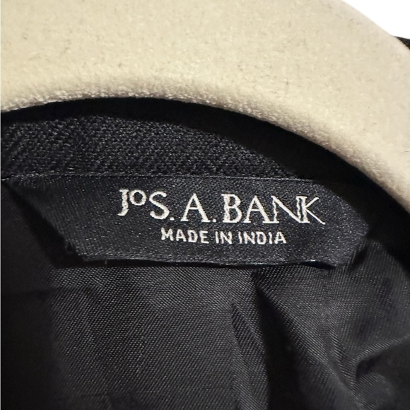 Jos A Banks Silk and Camel Hair Blend Black Micro Herringbone Blazer Suit 46R - Picture 7 of 9